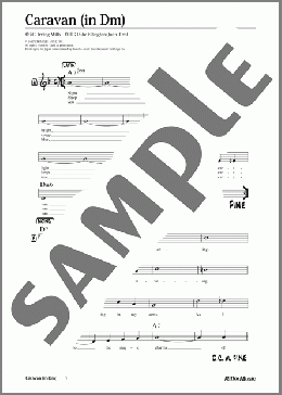 Caravan (移調バージョン in Dm)(Duke Ellington/Juan Tizol) 楽譜 メロディ 中級 ダウンロード