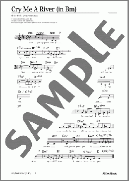 Cry Me A River (移調バージョン in Bm)(Arthur Hamilton) 楽譜 メロディ 中級 ダウンロード