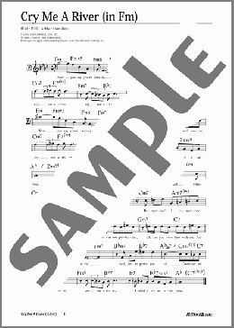 Cry Me A River (移調バージョン in Fm)(Arthur Hamilton) 楽譜 メロディ 中級 ダウンロード