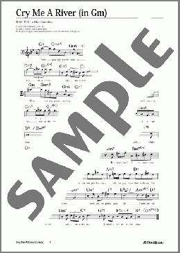 Cry Me A River (移調バージョン in Gm)(Arthur Hamilton) 楽譜 メロディ 中級 ダウンロード