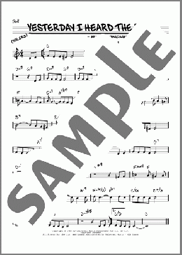 Yesterday I Heard The Rain(Gene Lees/Armando Manzanero Canche/Armando Manzanero Canche and Gene Lees) 楽譜 その他 ダウンロード