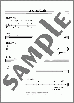Gondwana(Miles Davis) 楽譜 その他 ダウンロード