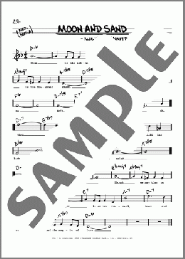 Moon And Sand (High Voice)(Alec Wilder/Morty Palitz/William Engvick) 楽譜 その他 ダウンロード