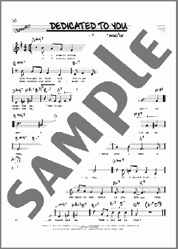 Dedicated To You (High Voice)(Sammy Cahn) 楽譜 その他 ダウンロード