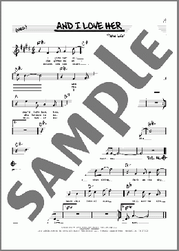 And I Love Her (High Voice)(The Beatles) 楽譜 その他 ダウンロード