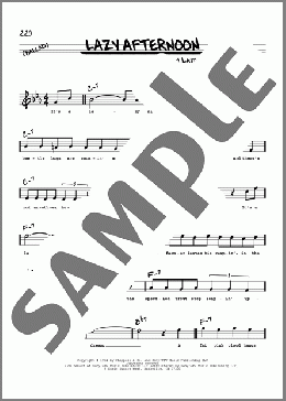 Lazy Afternoon (High Voice) (from The Golden Apple)(Jerome Moross) 楽譜 その他 ダウンロード