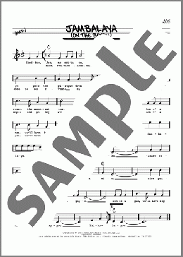 Jambalaya (On The Bayou) (High Voice)(Hank Williams) 楽譜 その他 ダウンロード