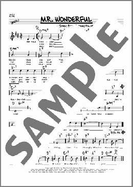 Mr. Wonderful (High Voice) (from Mr. Wonderful)(Peggy Lee) 楽譜 その他 ダウンロード