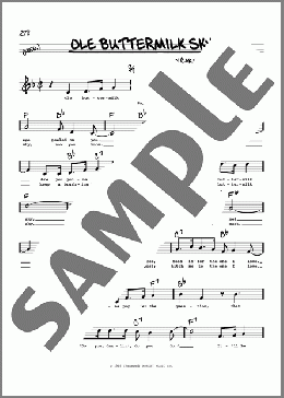 Ole Buttermilk Sky (High Voice) (from Canyon Passage)(Hoagy Carmichael) 楽譜 その他 ダウンロード