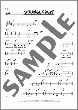 Strange Fruit (High Voice)(Billie Holiday) 楽譜 その他 ダウンロード