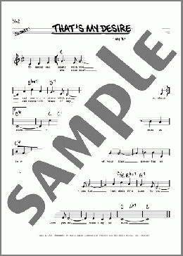 That's My Desire (High Voice)(Helmy Kresa/Carroll Loveday) 楽譜 その他 ダウンロード