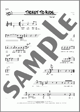 Ticket To Ride (High Voice)(The Beatles) 楽譜 その他 ダウンロード