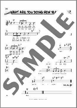 What Are You Doing New Year's Eve? (High Voice)(Frank Loesser) 楽譜 その他 ダウンロード