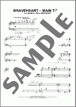 Braveheart-Main Title(James Horner) 楽譜 ピアノ（ソロ） ダウンロード