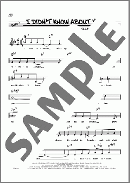I Didn't Know About You (High Voice)(Duke Ellington) 楽譜 その他 ダウンロード