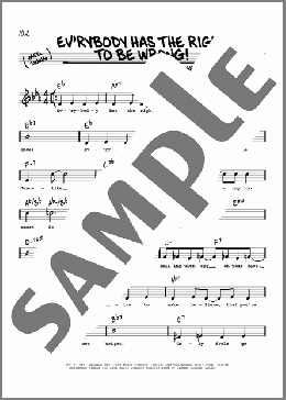 Ev'rybody Has The Right To Be Wrong! (High Voice)(Sammy Cahn) 楽譜 その他 ダウンロード
