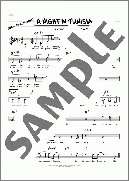 A Night In Tunisia (High Voice)(Dizzy Gillespie) 楽譜 その他 ダウンロード