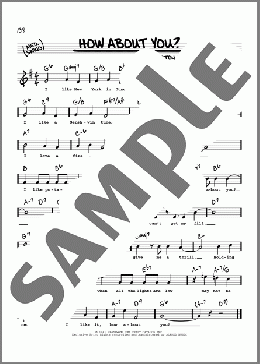 How About You? (High Voice)(Burton Lane/Ralph Freed/Ralph Freed and Burton Lane) 楽譜 その他 ダウンロード