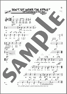 Don't Sit Under The Apple Tree (With Anyone Else But Me) (High Voice)(Lew Brown/Sam H. Stept/Charlie Tobias) 楽譜 その他 ダウンロード