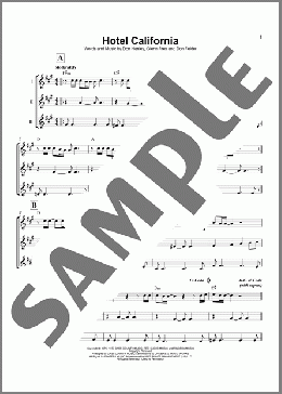 Hotel California(Eagles) 楽譜 ウクレレ（アンサンブル） ダウンロード