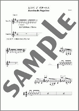 Rumba de Paquitos(ロス パキートス) 楽譜 ギタースコア 上級 ダウンロード