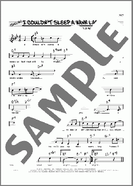 I Couldn't Sleep A Wink Last Night (High Voice)(Jimmy McHugh/Harold Adamson) 楽譜 その他 ダウンロード