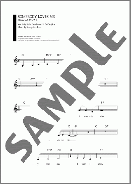 サムバディ ラブズ ミー(誰かが私を愛してる)(GERSHWIN GEORGE) 楽譜 メロディ 中級 ダウンロード