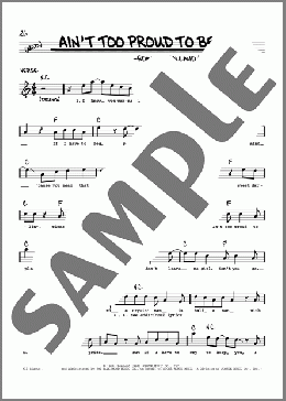 Ain't Too Proud To Beg(The Temptations) 楽譜 その他 ダウンロード