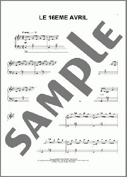 Le 16Eme Avril(Patrick Hamilton) 楽譜 ピアノ（ソロ） ダウンロード