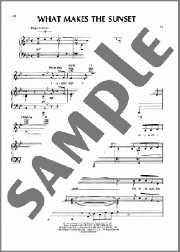 What Makes The Sunset (from Anchors Aweigh)(Sammy Cahn) 楽譜 ピアノ & ボーカル ダウンロード