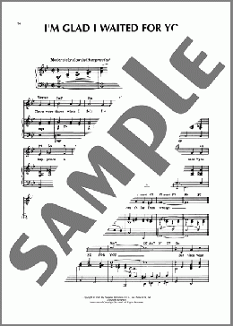 I'm Glad I Waited For You (from Tars And Spars)(Sammy Cahn) 楽譜 ピアノ & ボーカル ダウンロード