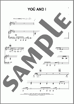 You And I(Lady Gaga) 楽譜 ピアノ & ボーカル ダウンロード