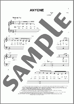 Anyone(Justin Bieber) 楽譜 ピアノ（ソロ） ダウンロード