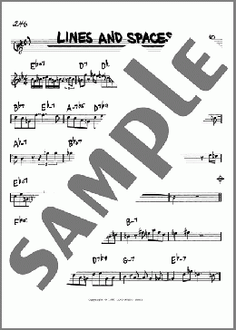 Lines And Spaces(Joe Lovano) 楽譜 その他 ダウンロード