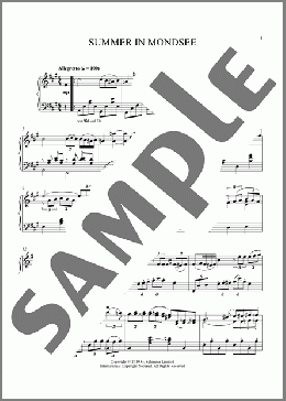 Summer In Mondsee (Allegretto in A Major)(Alma Deutscher) 楽譜 ピアノ（ソロ） ダウンロード