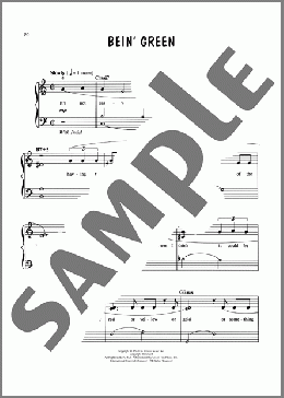 Bein' Green (from Sesame Street)(Kermit The Frog) 楽譜 ピアノ（ソロ） ダウンロード
