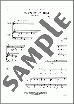 Learn Ev'rything (from Anne Of Green Gables)(Norman Campbell/Donald Harron/Mavor Moore) 楽譜 ピアノ & ボーカル ダウンロード