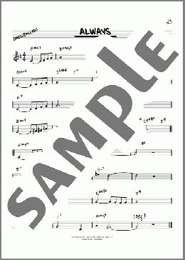 Always [Reharmonized version] (arr. Jack Grassel)(Irving Berlin) 楽譜 その他 ダウンロード