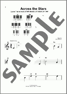 Across The Stars (Love Theme from Star Wars: Attack Of The Clones)(John Williams) 楽譜 ピアノ（ソロ） ダウンロード
