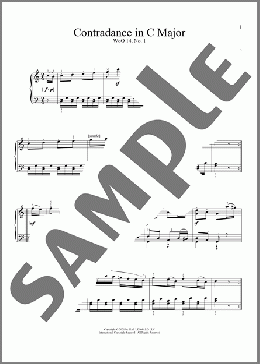 Contredance In C Major, WoO 14, No. 1(Ludwig van Beethoven) 楽譜 ピアノ（ソロ） ダウンロード