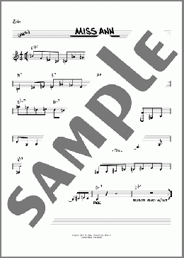 Miss Ann [Reharmonized version] (arr. Jack Grassel)(Eric Dolphy) 楽譜 その他 ダウンロード