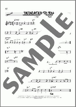 Dedicated To You [Reharmonized version] (arr. Jack Grassel)(Hy Zaret/Sammy Cahn/Saul Chaplin) 楽譜 その他 ダウンロード