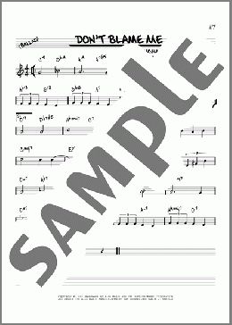 Don't Blame Me [Reharmonized version] (arr. Jack Grassel)(Jimmy McHugh/Dorothy Fields) 楽譜 その他 ダウンロード