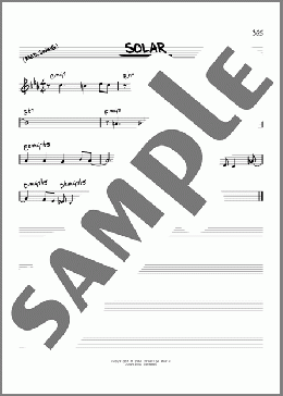 Solar [Reharmonized version] (arr. Jack Grassel)(Miles Davis) 楽譜 その他 ダウンロード