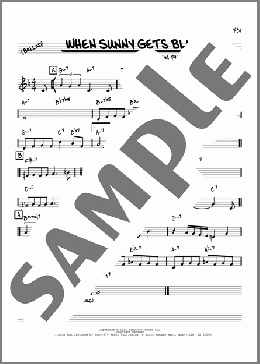 When Sunny Gets Blue [Reharmonized version] (arr. Jack Grassel)(Jack Segal/Marvin Fisher) 楽譜 その他 ダウンロード