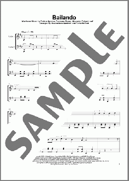 Bailando(Enrique Iglesias/Mr & Mrs Cello) 楽譜 その他 ダウンロード