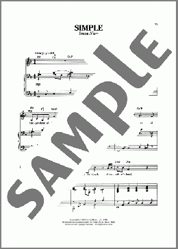 Simple (from Nine)(Maury Yeston) 楽譜 ピアノ & ボーカル ダウンロード