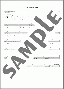 Sing Me Back Home(Merle Haggard) 楽譜 その他 ダウンロード