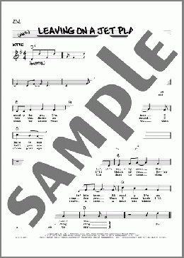 Leaving On A Jet Plane(John Denver/Peter, Paul & Mary) 楽譜 その他 ダウンロード