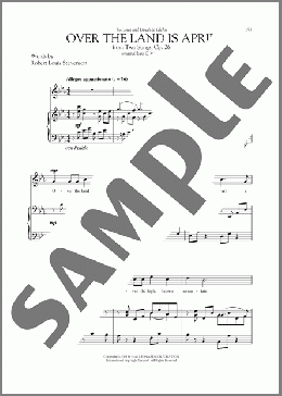 Over The Land Is April (from Two Songs, Op. 26, No. 2) (High Voice)(Robert Louis Stevenson) 楽譜 ピアノ & ボーカル ダウンロード